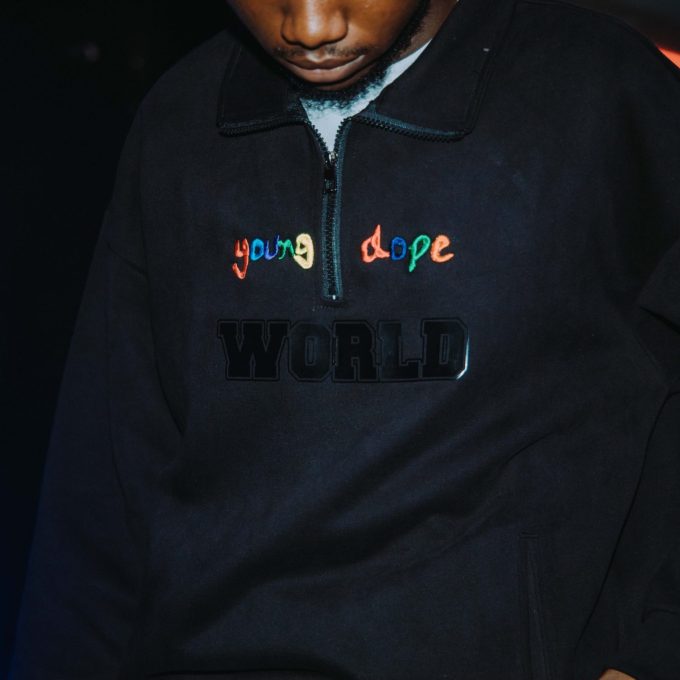 Spring American retro half zipper sweater